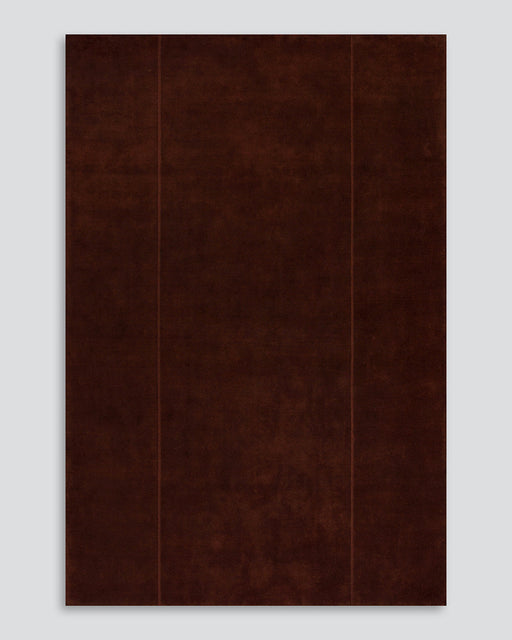 Bastion Floor Rug in Claret, the whole rug shown flat on a plain background