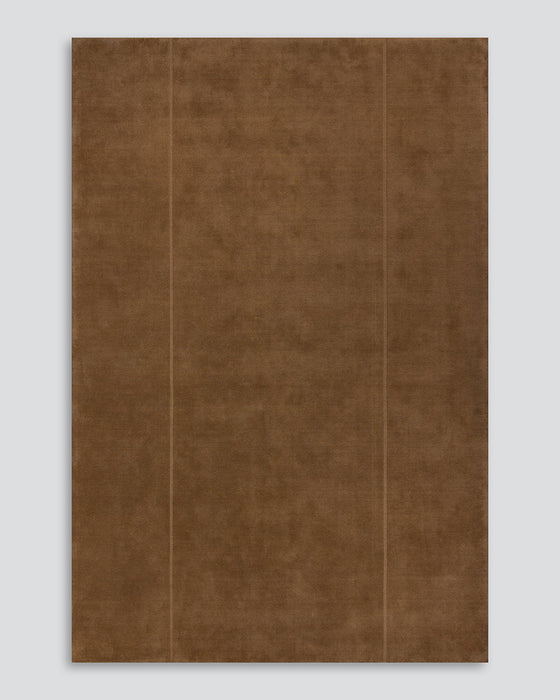 Bastion Floor Rug in Hazelnut, the whole rug shown flat on a plain background