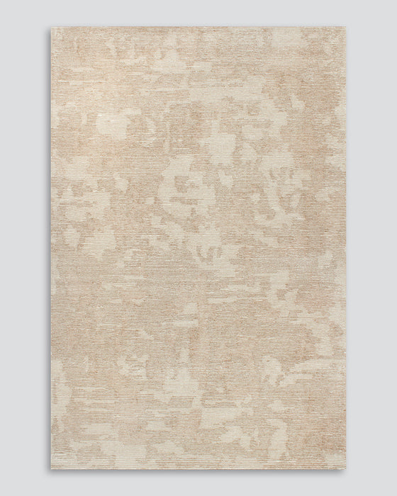Beckett Floor Rug in Straw, the whole rug shown flat on a plain background