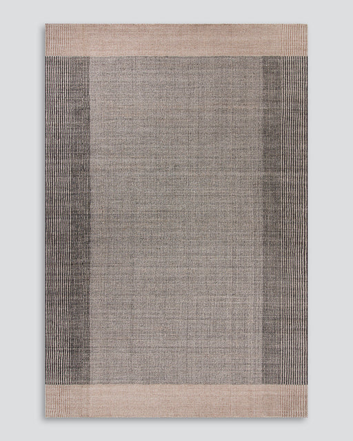Bedrock Floor Rug in Zinc, the whole rug shown flat on a plain background