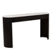 Benjamin Ripple Grand Marble Console - Matt White Marble - Matt Black Oak