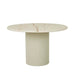 Benjamin Ripple Marble Dining Table - Brown Vein Marble - Putty