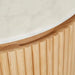 Benjamin Ripple Marble Round Bedside - Matt White Marble 56 x 47 x 59cm