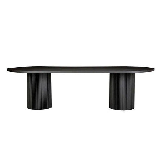 Benjamin Ripple Oval Dining Table - Black