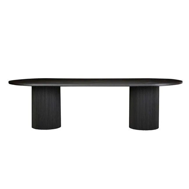 Benjamin Ripple Oval Dining Table - Black