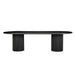 Benjamin Ripple Oval Dining Table - Black