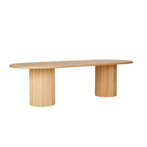 Benjamin Ripple Oval Dining Table - Natural Ash