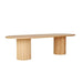 Benjamin Ripple Oval Dining Table - Natural Ash