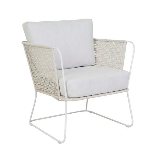 Cabana Sleigh Occasional Chair - Snow - Chalk