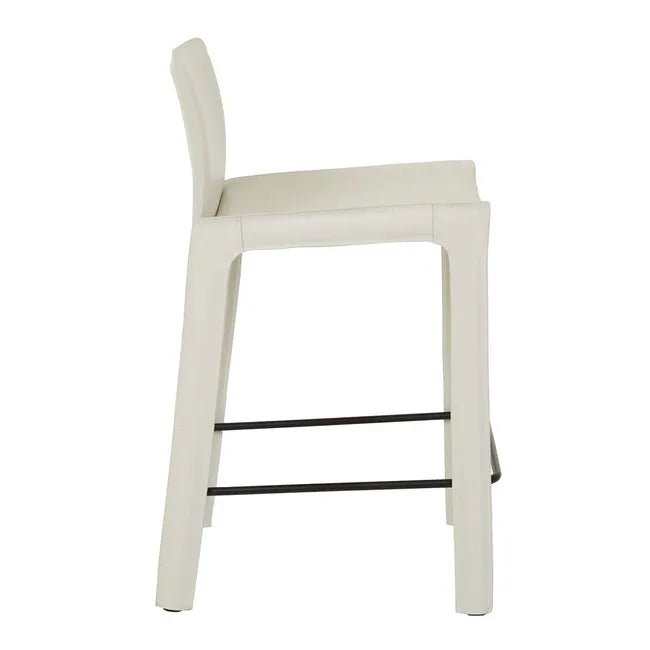 Carlo Barstool - Linen Grey - Black Metal