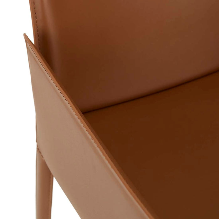 Lachlan Dining Armchair - Tan Recycled Leather