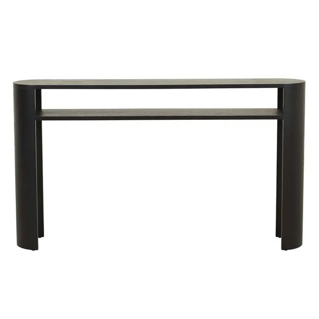 Classique Oval Small Shelf Console - Matt Dark Oak