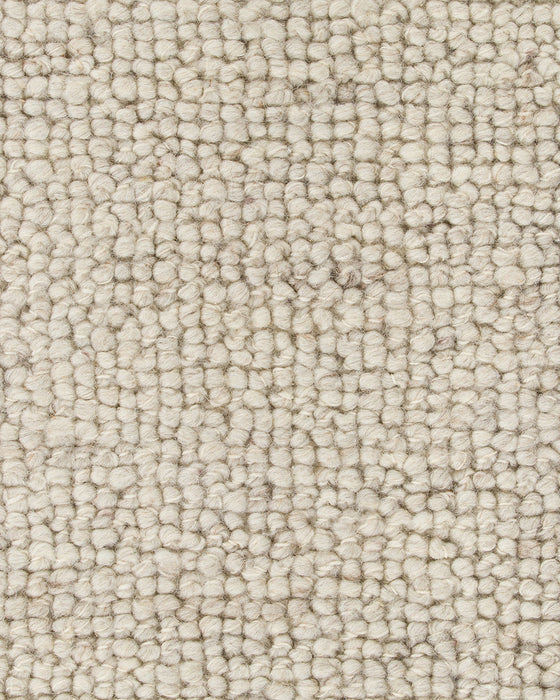 Clifton Floor Rug in Bone, close-up of the wool pile and texture