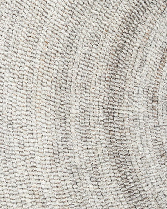 Palm Cove Round Floor Rug in Sand, close-up of the recycled PET pile and texture