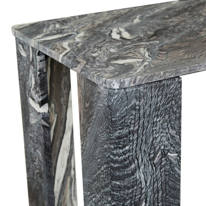 Atlas Slab Console Table - Storm Marble