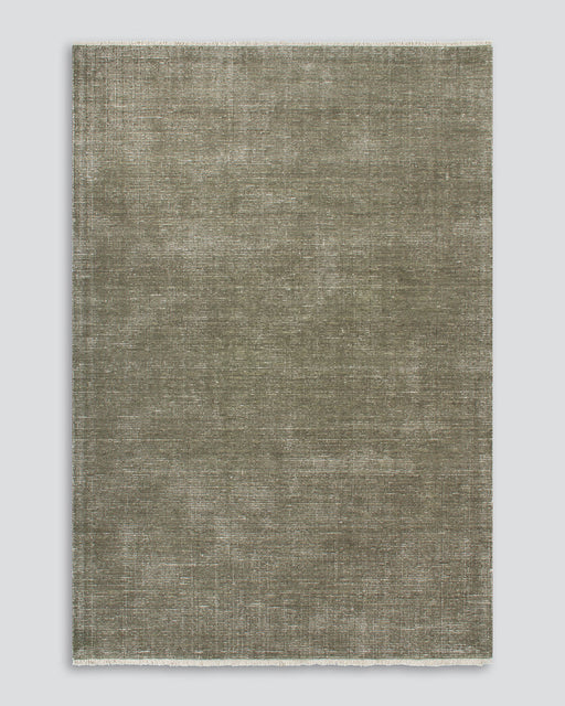 Corbett Floor Rug in Lichen, the whole rug shown flat on a plain background