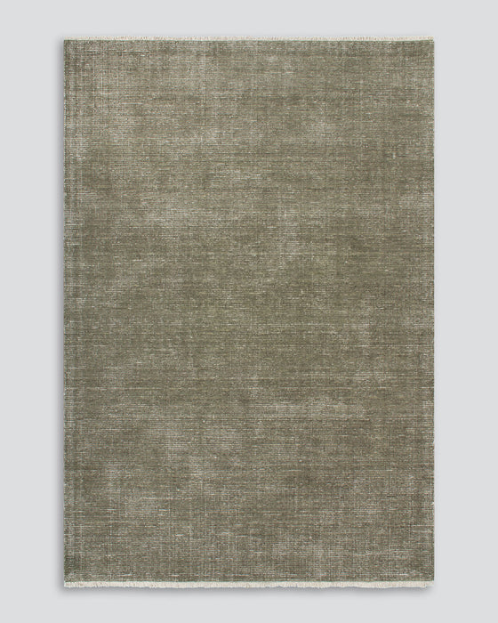 Corbett Floor Rug in Lichen, the whole rug shown flat on a plain background