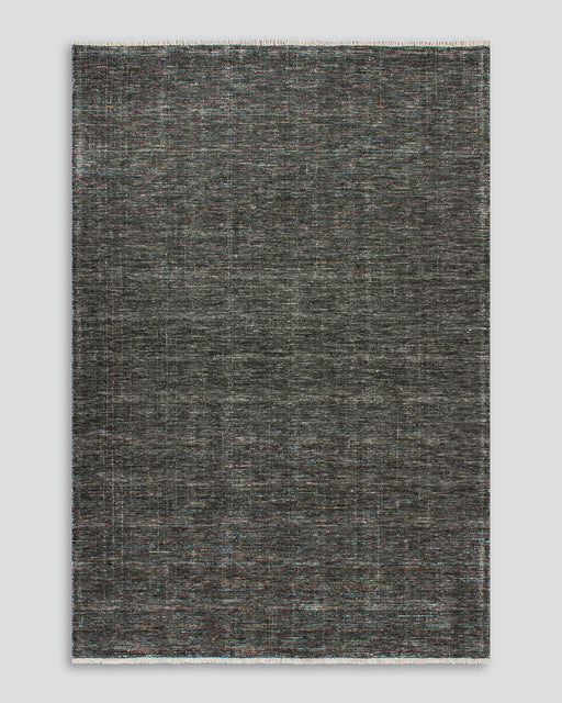 Corbett Floor Rug in Peat, the whole rug shown flat on a plain background