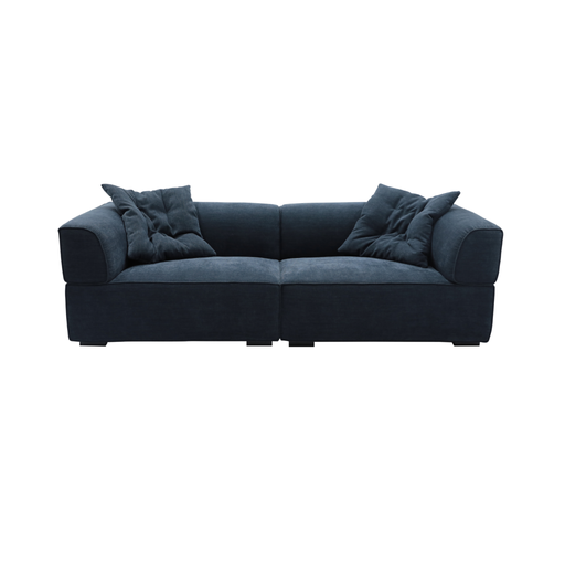 Desert Calm Sofa - Copeland Ink, front view on a white background