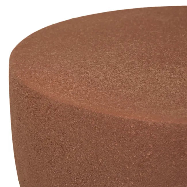 Drum Side Table Col Brique 60 x 60 x 40cm