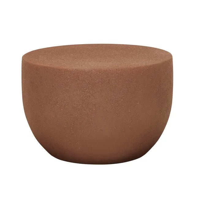 Drum Side Table Col Brique 60 x 60 x 40cm