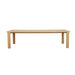 Flint Dining Table in oak, front view