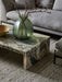 Elle Monument Coffee Table - Matt Ocean Marble