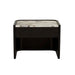 Elsie Bedside - Matt Ocean Marble - Matt Dark Oak