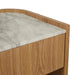 Elsie Bedside - Matt White Marble - Natural Ash