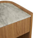 Elsie Bedside - Matt White Marble - Natural Ash