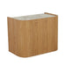 Elsie Bedside - Matt White Marble - Natural Ash