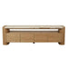 Floyd Marble Entertainment Unit - Matt Brown Vein Marble - Natural Ash Veneer