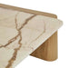 Floyd Square Marble Coffee Table - Matt Brown Vein Marble - Natural Ash Veneer