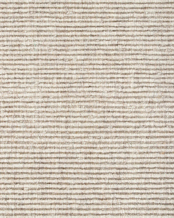 Vermont Floor Rug in Sand, close-up of the wool pile and texture