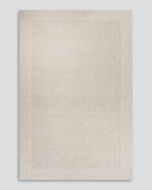 Vermont Floor Rug in Sand, the whole rug shown flat on a plain background