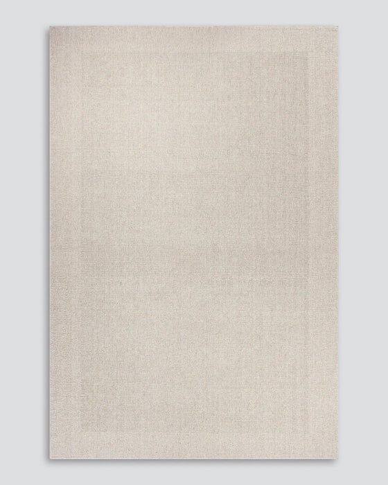 Vermont Floor Rug in Sand, the whole rug shown flat on a plain background