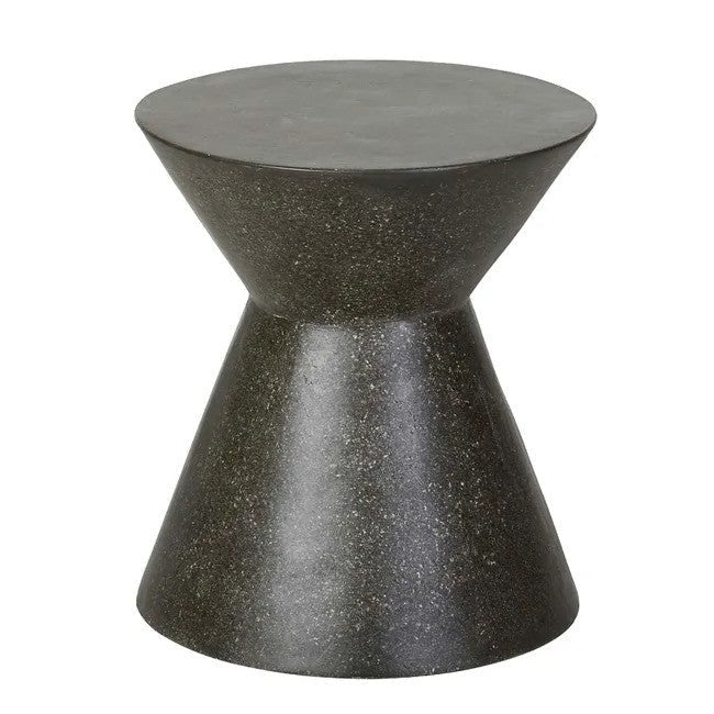 Granada Hourglass Side Table - Black Fleck