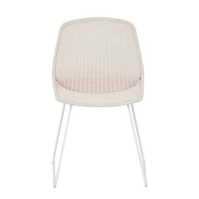 Granada Scoop Closed Weave Dining Chair - Chalk - White