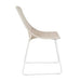 Granada Scoop Closed Weave Dining Chair - Chalk - White