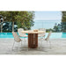 Granada Scoop Closed Weave Dining Chair - Chalk - White