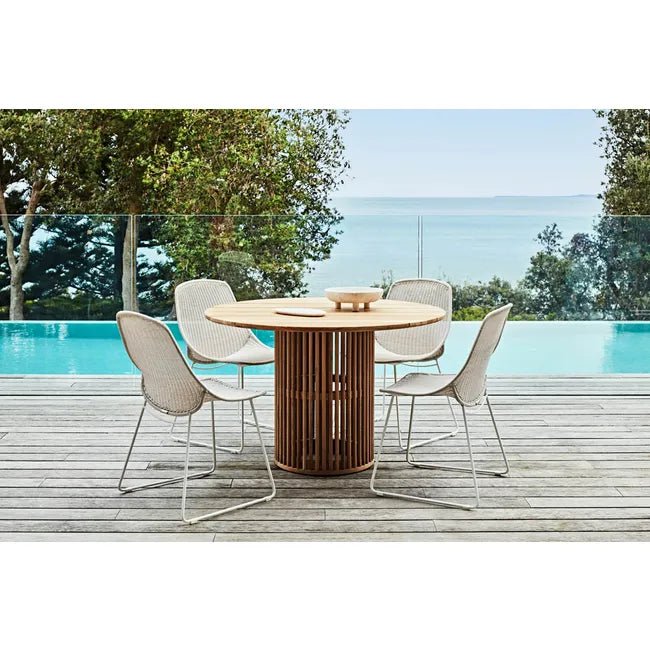 Granada Scoop Closed Weave Dining Chair - Linen - Sand