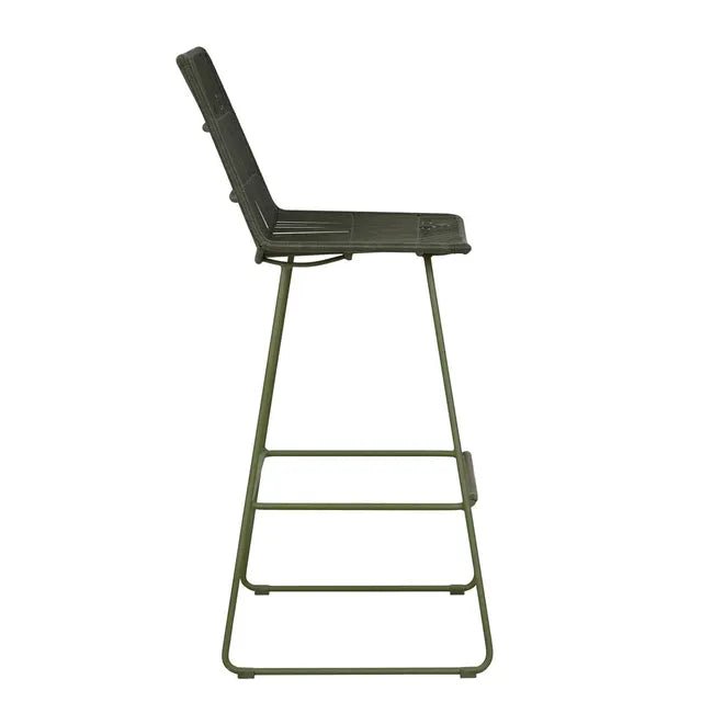 Granada Sleigh Barstool - Moss