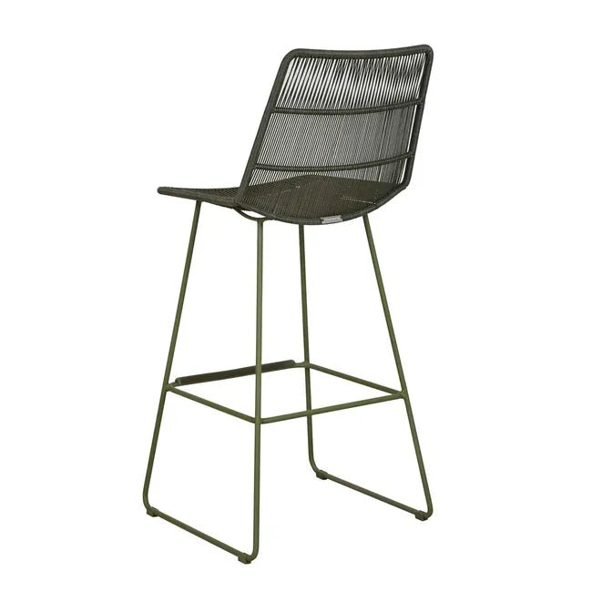 Granada Sleigh Barstool - Moss
