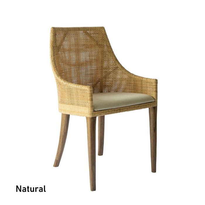 Michigan Dining Chair in natural, three-quarter view