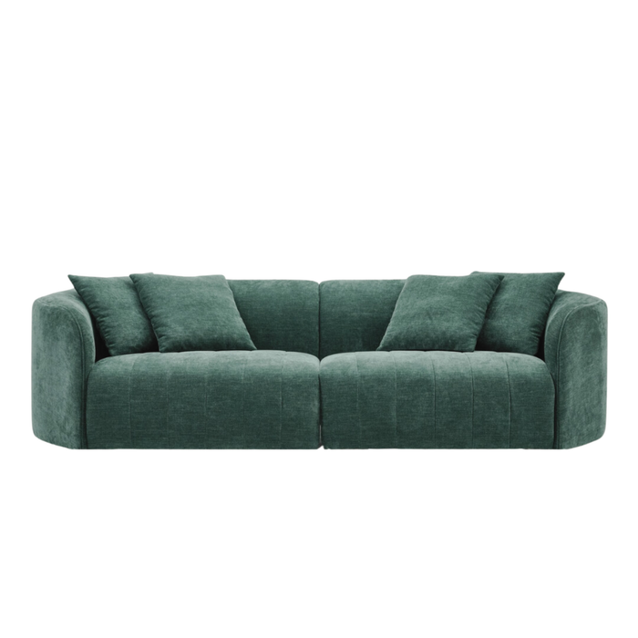 Juniper Pearl Sofa - Copeland Hunter, front view on a white background