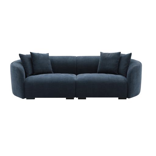 Juniper Pearl Sofa - Copeland Ink, front view on a white background