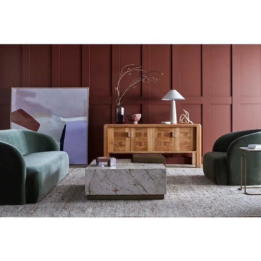 Kennedy Beckett Sofa Chair - Olive Green Velvet