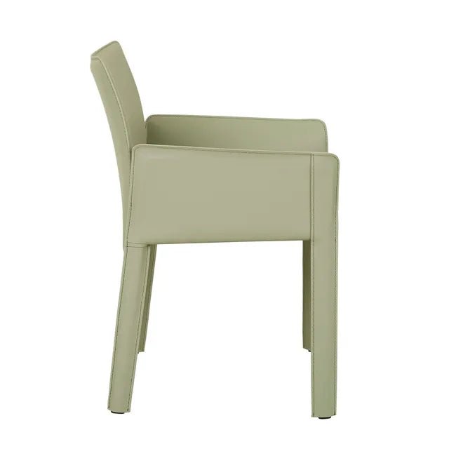 Lachlan Dining Armchair - Moss Recycled Leather