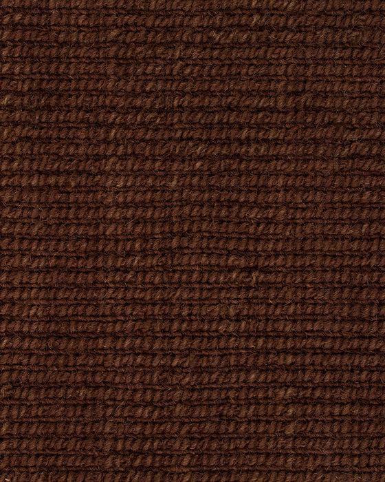 Linden Floor Rug in Brick, close-up of the wool pile and texture