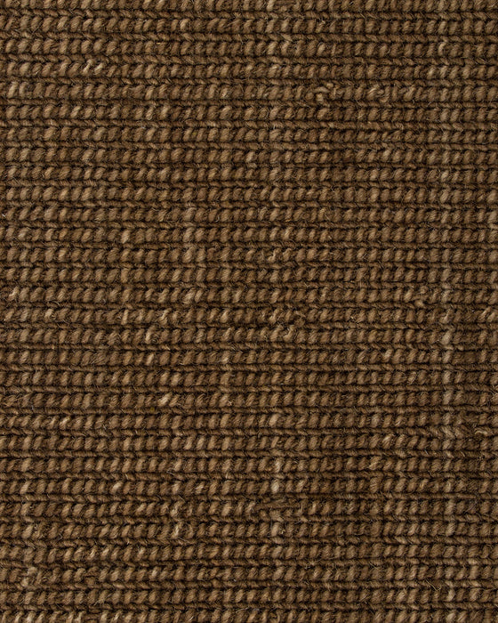 Linden Floor Rug in Ironbark, close-up of the wool pile and texture
